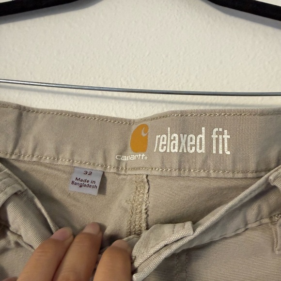 Carhartt Men's Tan Flat-Front Work Shorts - Picture 2 of 3